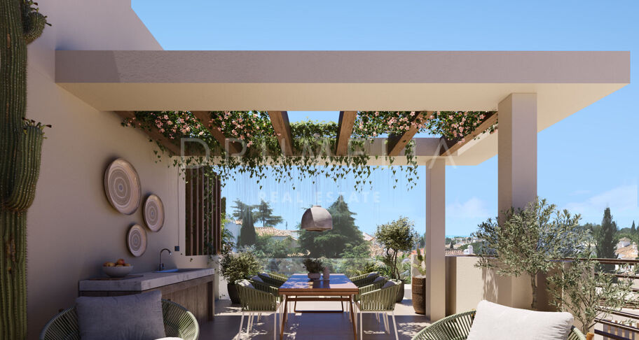 New luxury modern duplex penthouse with private pool and stunning views, Marbella’s Golden Mile