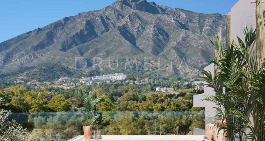 New luxury modern duplex penthouse with private pool and stunning views, Marbella’s Golden Mile