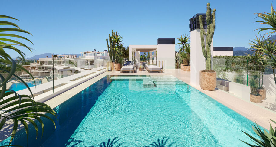 New luxury modern duplex penthouse with private pool and stunning views, Marbella’s Golden Mile