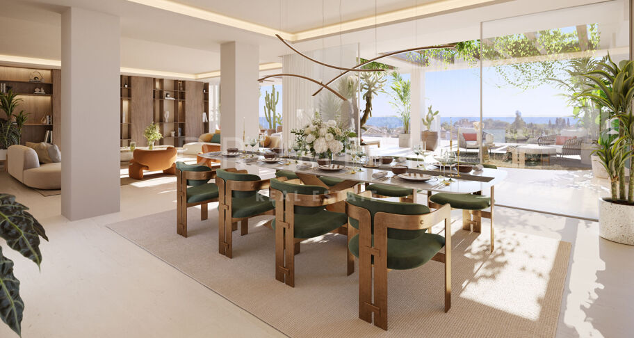 New luxury modern duplex penthouse with private pool and stunning views, Marbella’s Golden Mile