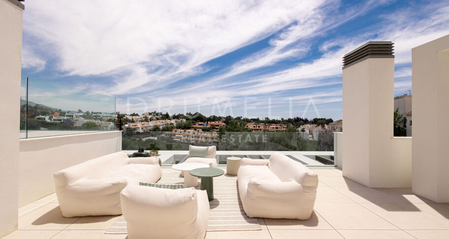 New luxury modern duplex penthouse with private pool and stunning views, Marbella’s Golden Mile