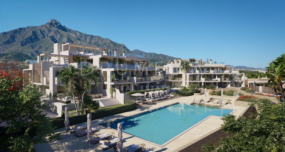 New luxury modern duplex penthouse with private pool and stunning views, Marbella’s Golden Mile