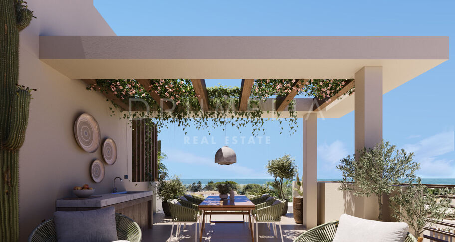 New luxury modern duplex penthouse with private pool and stunning views, Marbella’s Golden Mile