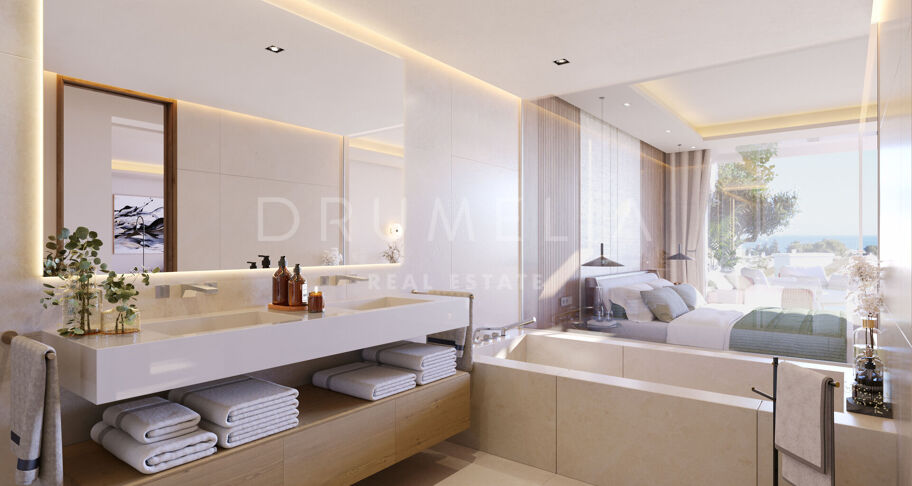 New luxury modern duplex penthouse with private pool and stunning views, Marbella’s Golden Mile