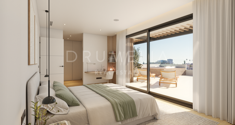 Helt ny fantastisk lyxvilla i modern stil till salu på den nya Golden Mile i Estepona