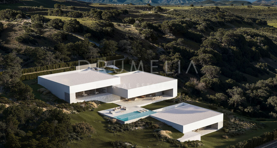 Innowacja, zrównoważony rozwój i luksus - 6-osobowa willa w La Reserva w Sotogrande z panoramicznym widokiem na morze i pole golfowe