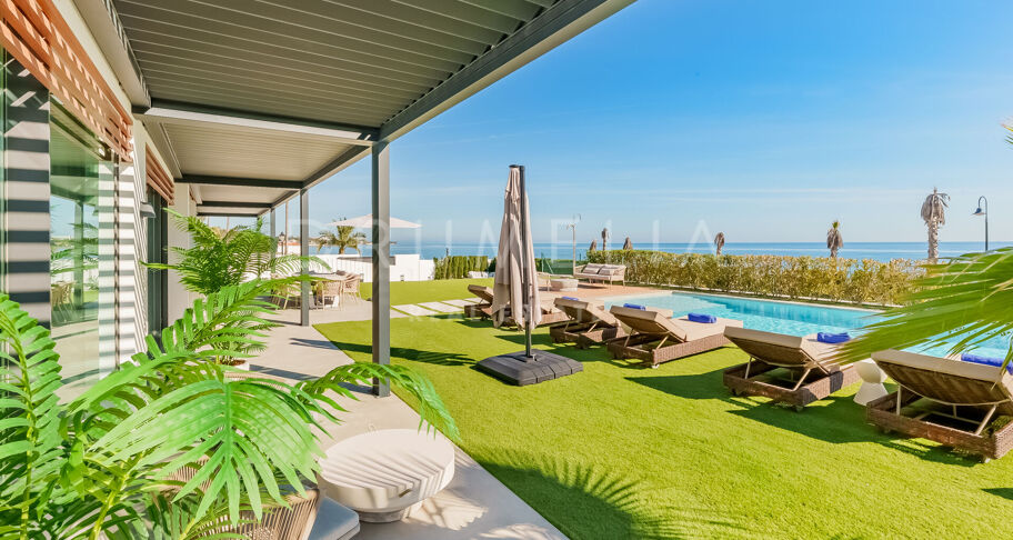 Spektakuläre Villa mit Meerblick und direktem Zugang zum Strand an der neuen Goldenen Meile - Estepona