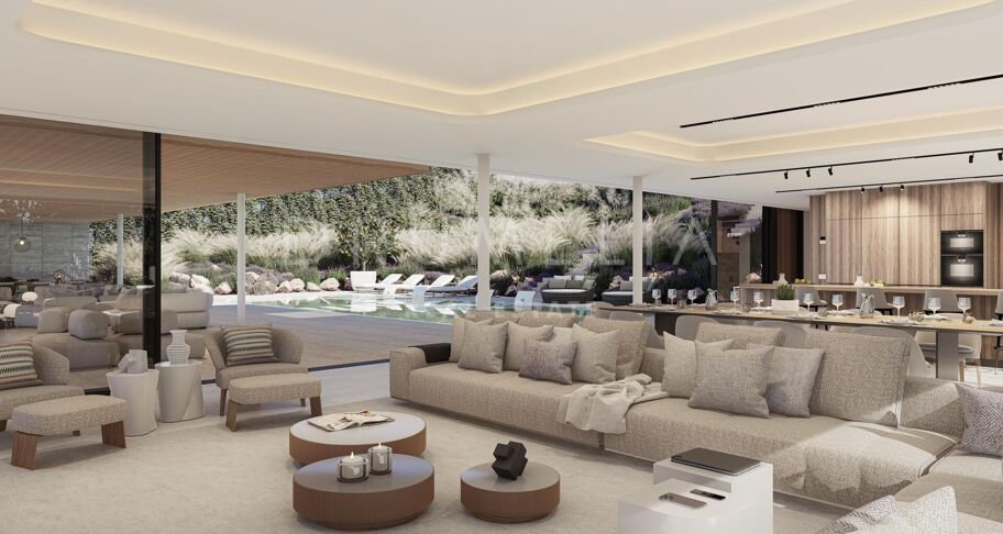Lyxig modern designvilla med hisnande utsikt över golf och natur i La Reserva- Sotogrande