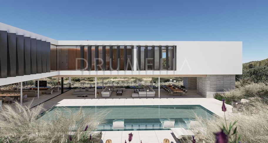 Lyxig modern designvilla med hisnande utsikt över golf och natur i La Reserva- Sotogrande