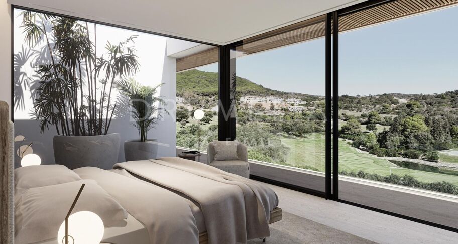 Lyxig modern designvilla med hisnande utsikt över golf och natur i La Reserva- Sotogrande