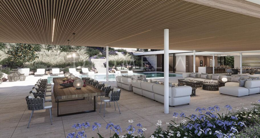 Lyxig modern designvilla med hisnande utsikt över golf och natur i La Reserva- Sotogrande