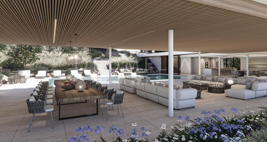 Lyxig modern designvilla med hisnande utsikt över golf och natur i La Reserva- Sotogrande