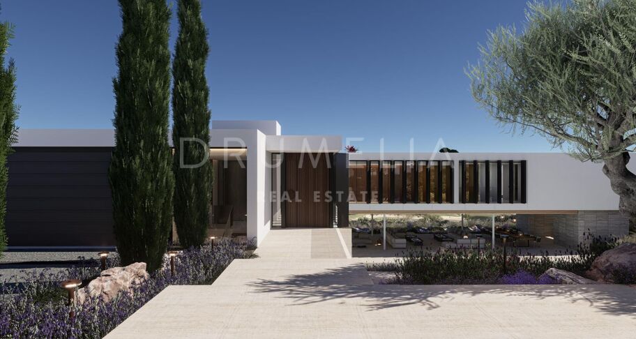 Lyxig modern designvilla med hisnande utsikt över golf och natur i La Reserva- Sotogrande