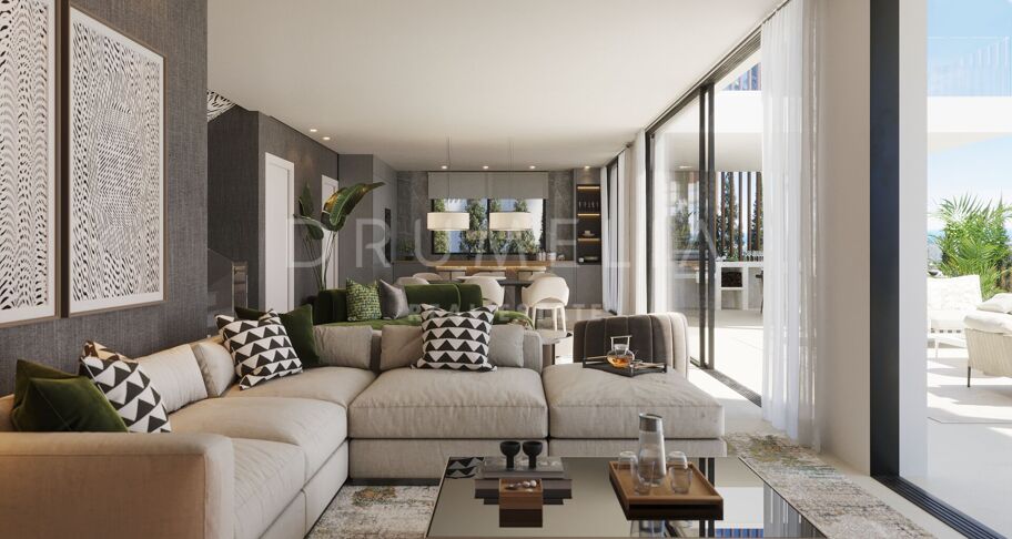 Luxuriöse Villa im malerischen La Resina del Golf mit Panoramablick auf das Meer, Estepona