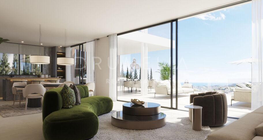 Luxuriöse Villa im malerischen La Resina del Golf mit Panoramablick auf das Meer, Estepona