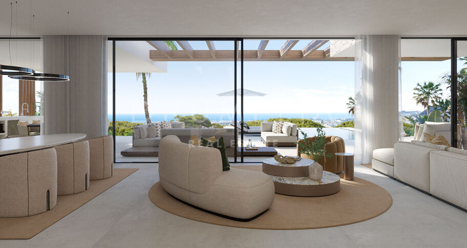 Luxuriöse Villa im malerischen La Resina del Golf mit Panoramablick auf das Meer, Estepona