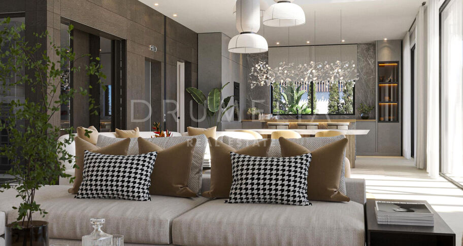 Luxuriöse Villa im malerischen La Resina del Golf mit Panoramablick auf das Meer, Estepona