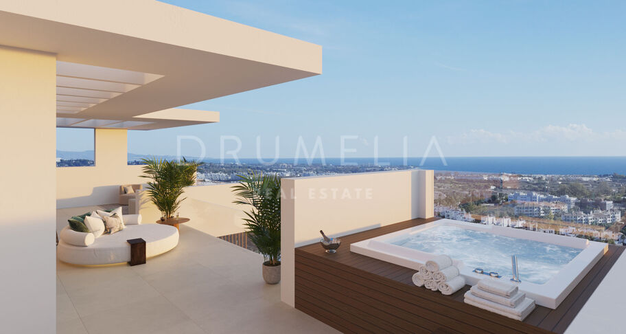 Luxe villa in het schilderachtige La Resina del Golf met panoramisch uitzicht op zee, Estepona