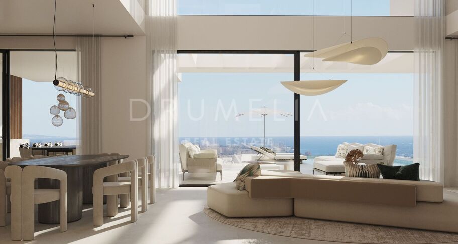 Luxe villa in het schilderachtige La Resina del Golf met panoramisch uitzicht op zee, Estepona