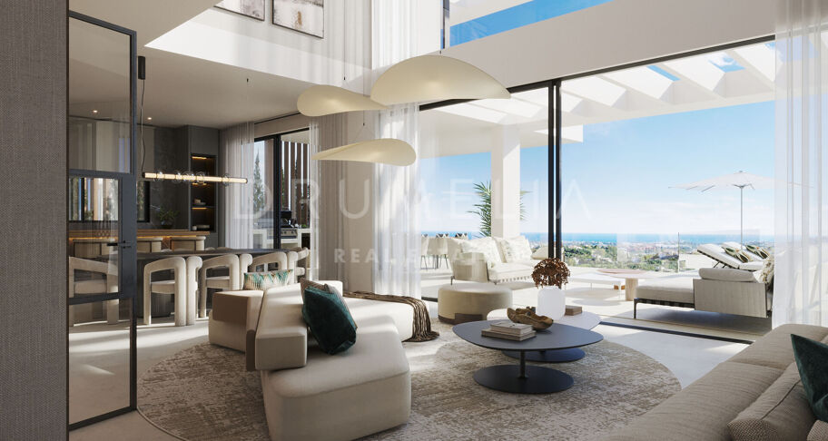 Luxe villa in het schilderachtige La Resina del Golf met panoramisch uitzicht op zee, Estepona