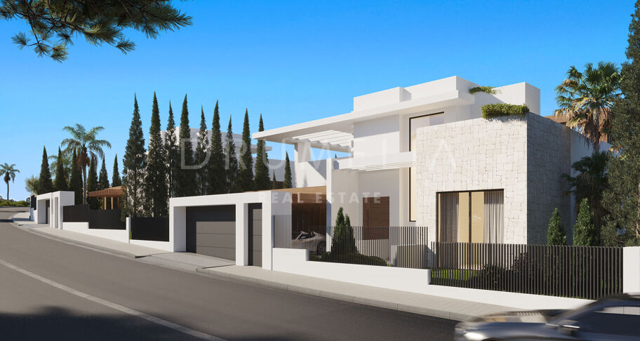 Luxe villa in het schilderachtige La Resina del Golf met panoramisch uitzicht op zee, Estepona