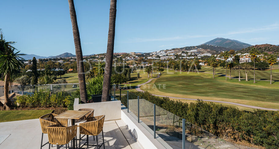 Renovated front-line golf, stunning modern luxury villa in Los Naranjos Golf, Nueva Andalucia
