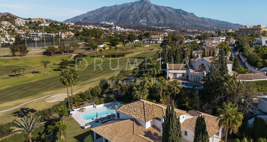 Renovated front-line golf, stunning modern luxury villa in Los Naranjos Golf, Nueva Andalucia