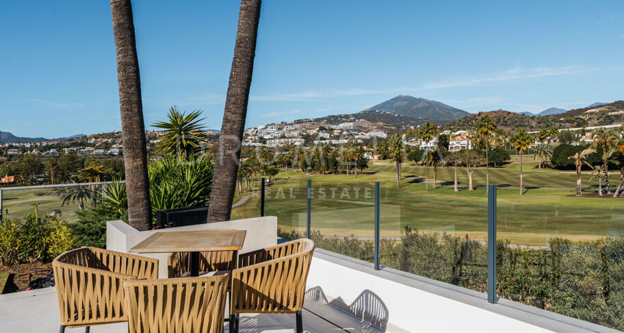 Renovated front-line golf, stunning modern luxury villa in Los Naranjos Golf, Nueva Andalucia