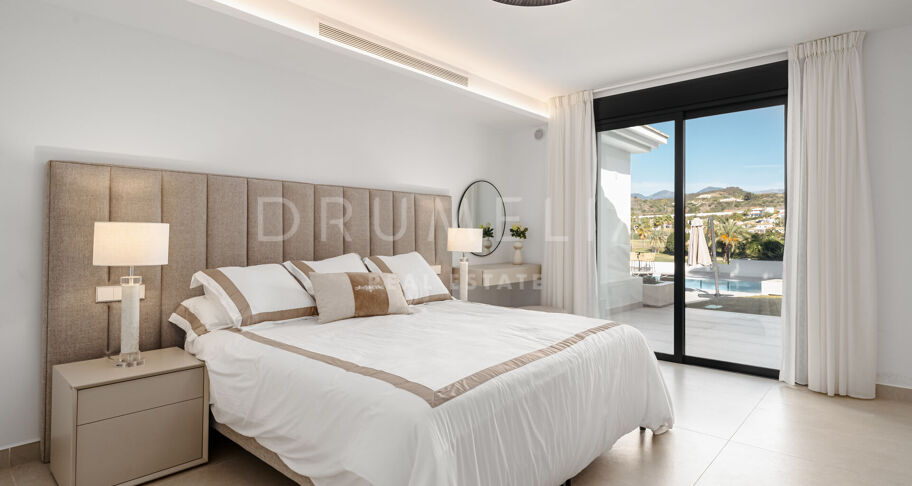 Renovated front-line golf, stunning modern luxury villa in Los Naranjos Golf, Nueva Andalucia