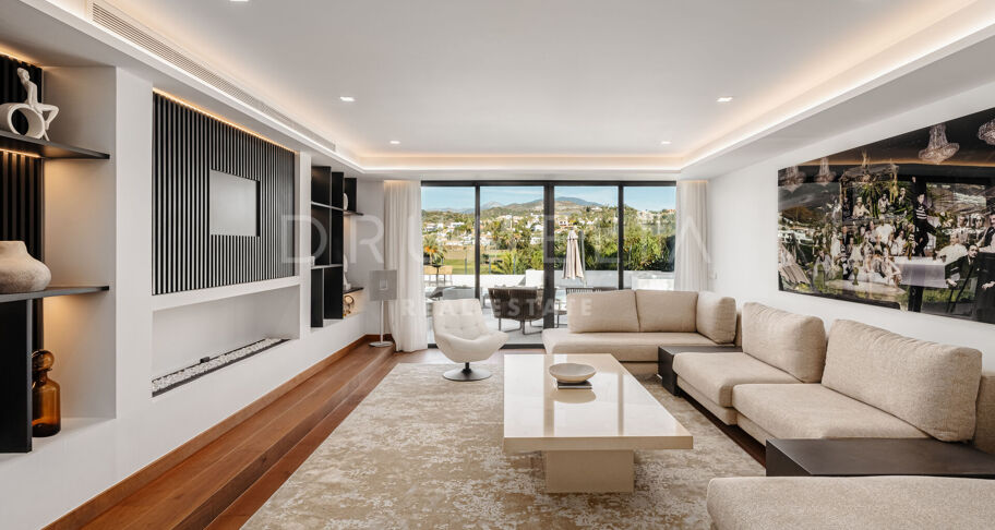Renovated front-line golf, stunning modern luxury villa in Los Naranjos Golf, Nueva Andalucia