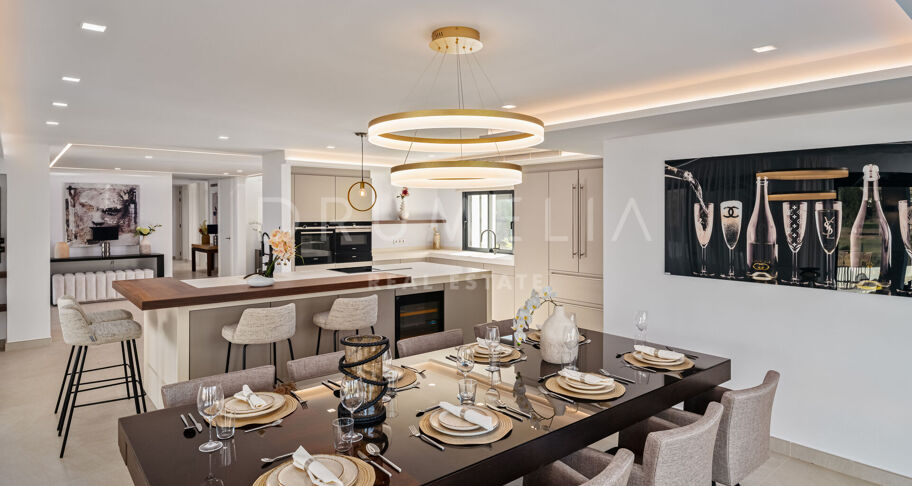 Renovated front-line golf, stunning modern luxury villa in Los Naranjos Golf, Nueva Andalucia