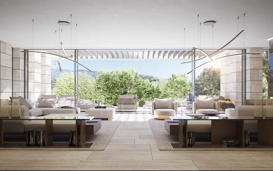 Parcela con orientación suroeste en La Zagaleta con un espectacular proyecto para villa muy moderna.