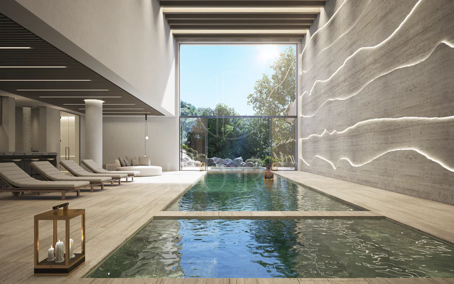 Parcela con orientación suroeste en La Zagaleta con un espectacular proyecto para villa muy moderna.