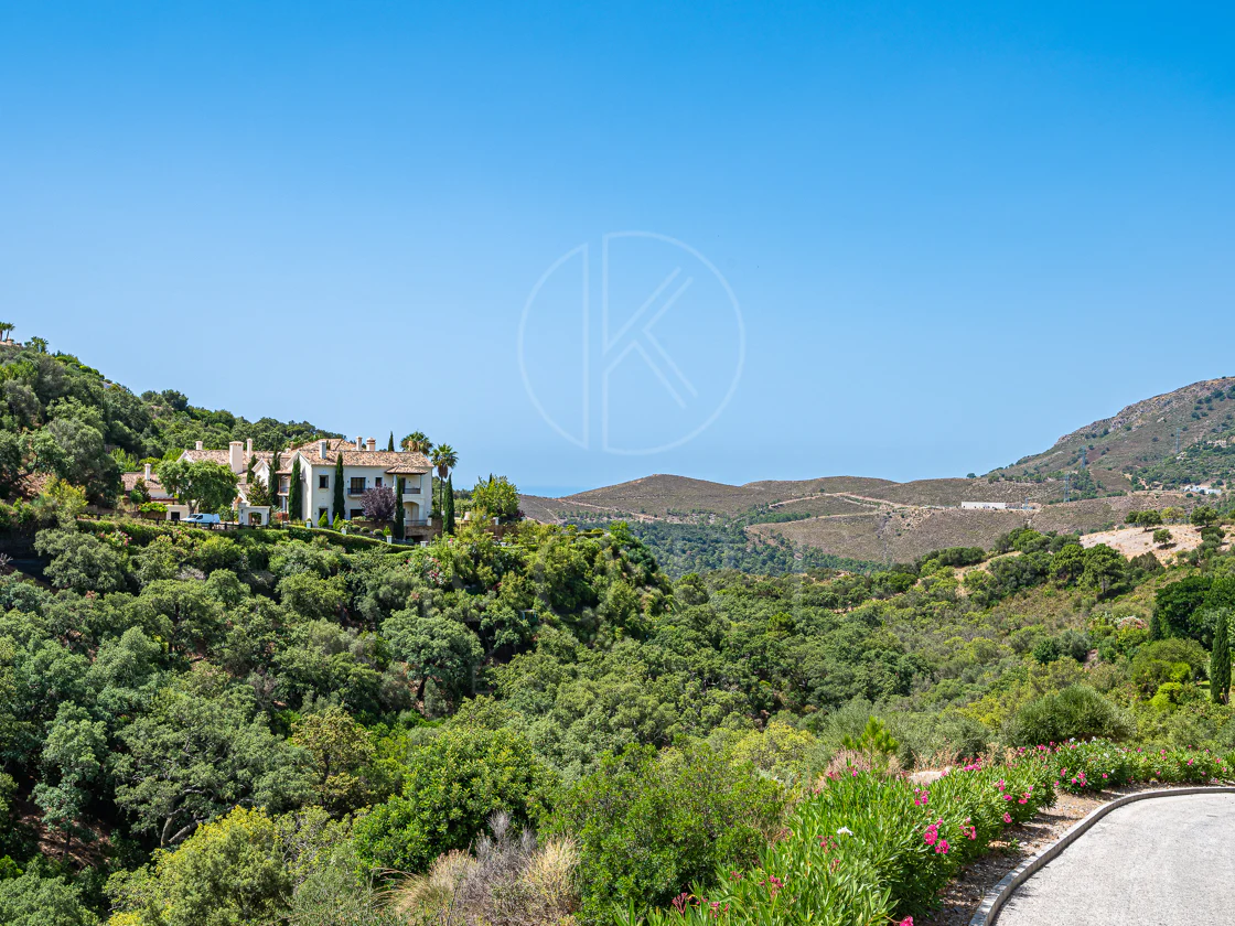 Parcela con orientación suroeste en La Zagaleta con un espectacular proyecto para villa muy moderna.