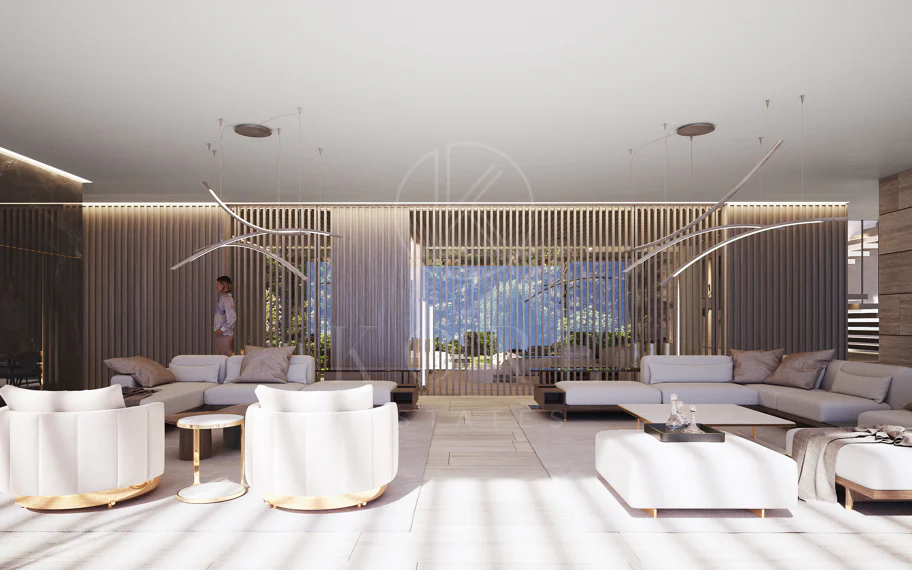 Parcela con orientación suroeste en La Zagaleta con un espectacular proyecto para villa muy moderna.