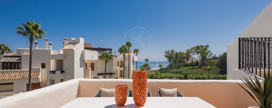 Completely renovated house with unobstructed sea views.