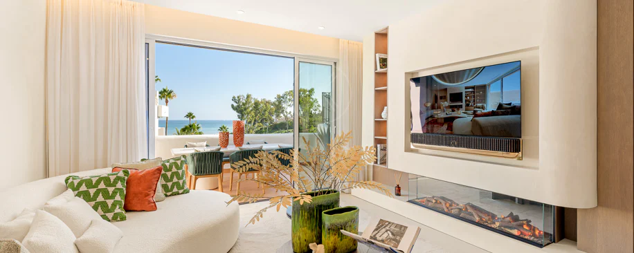Completely renovated house with unobstructed sea views.