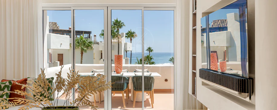 Completely renovated house with unobstructed sea views.