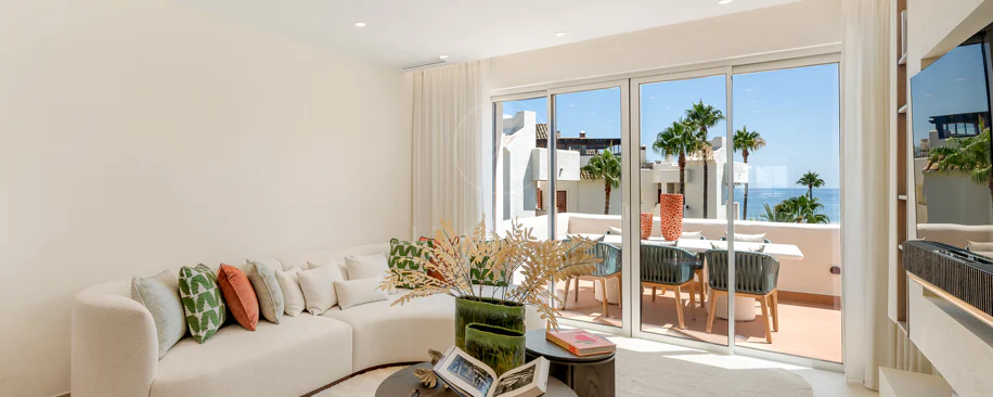 Completely renovated house with unobstructed sea views.