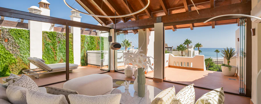 Completely renovated house with unobstructed sea views.