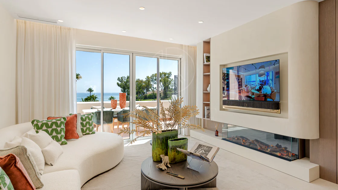 Completely renovated house with unobstructed sea views.