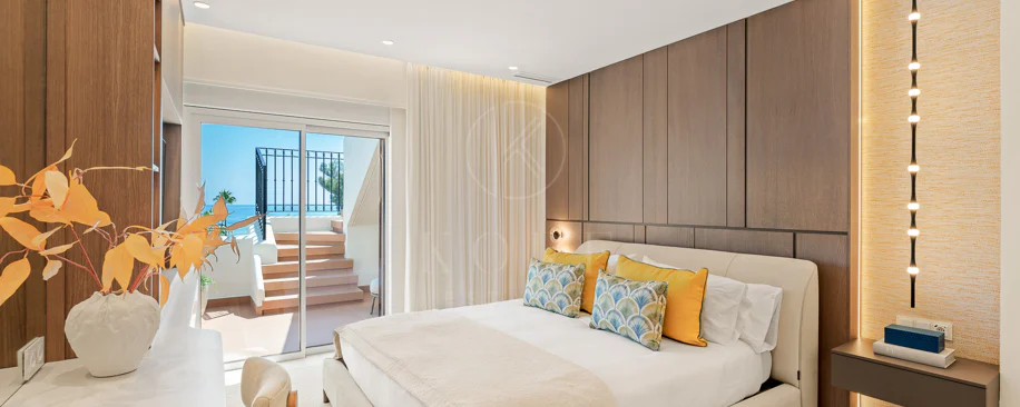 Completely renovated house with unobstructed sea views.
