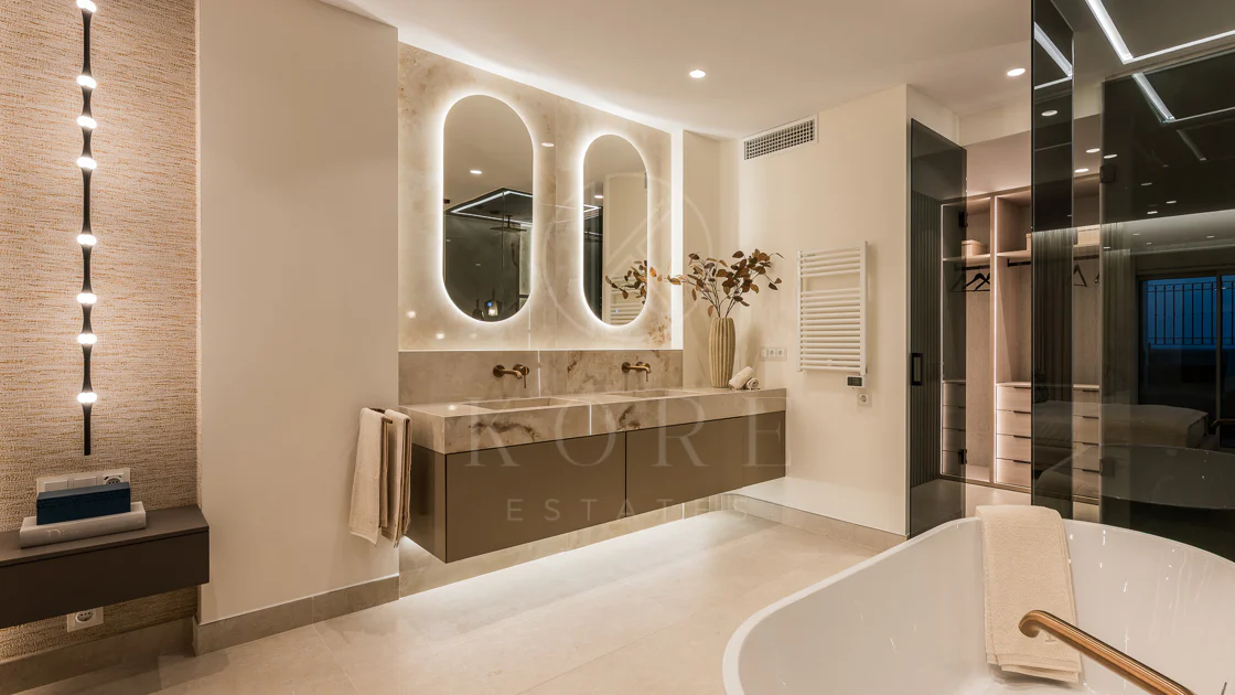 Completely renovated house with unobstructed sea views.