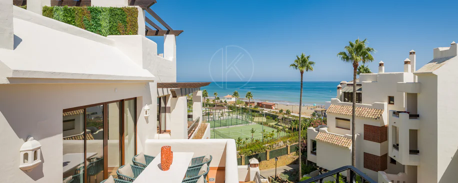 Completely renovated house with unobstructed sea views.