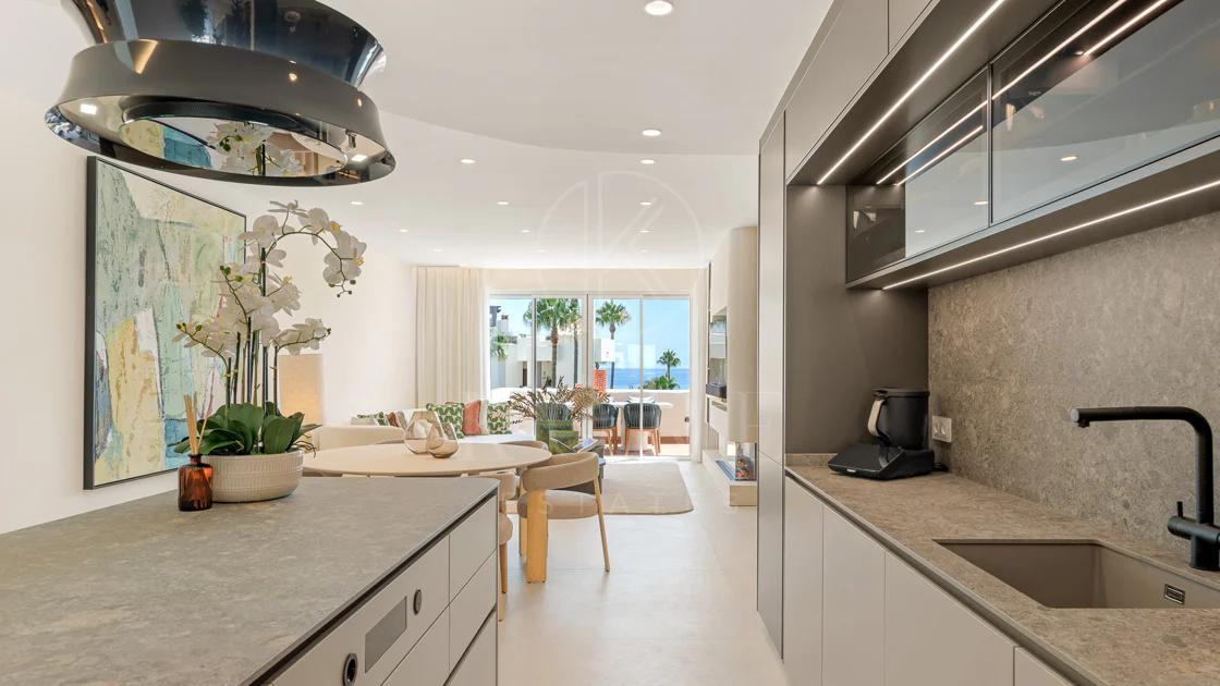 Completely renovated house with unobstructed sea views.