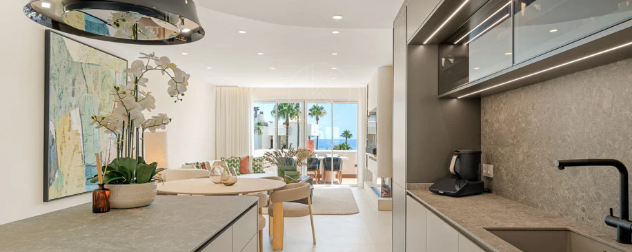 Completely renovated house with unobstructed sea views.