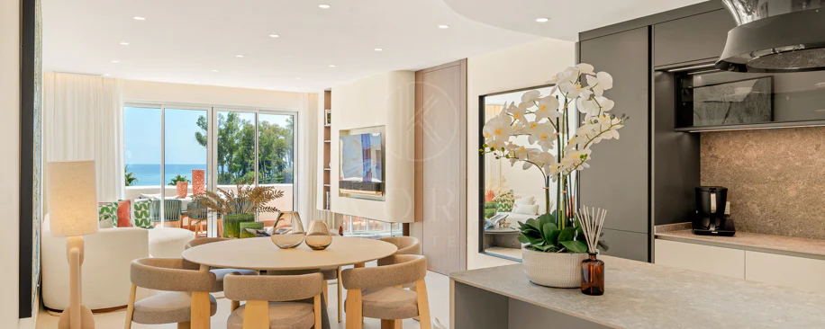Completely renovated house with unobstructed sea views.