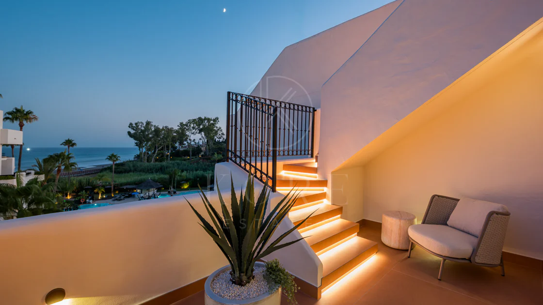 Completely renovated house with unobstructed sea views.