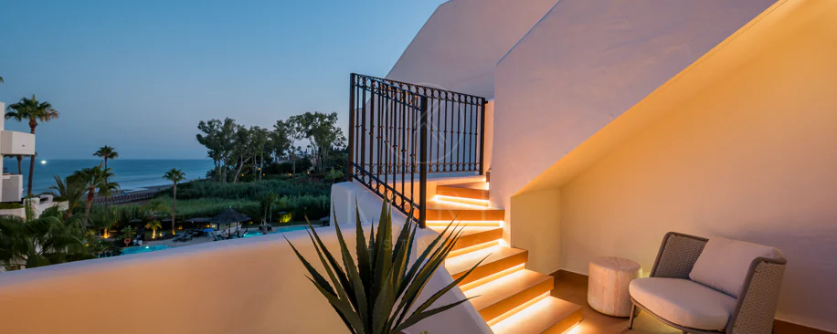 Completely renovated house with unobstructed sea views.