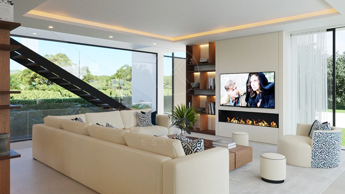 Villa de lujo con vistas panorámicas al mar y al golf – Finalización 2027, Artola Alta, Marbella